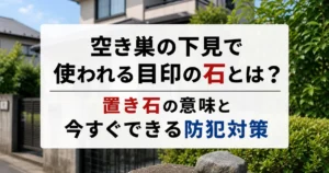 空き巣の下見で使われる目印の石とは？置き石の意味と今すぐできる防犯対策
