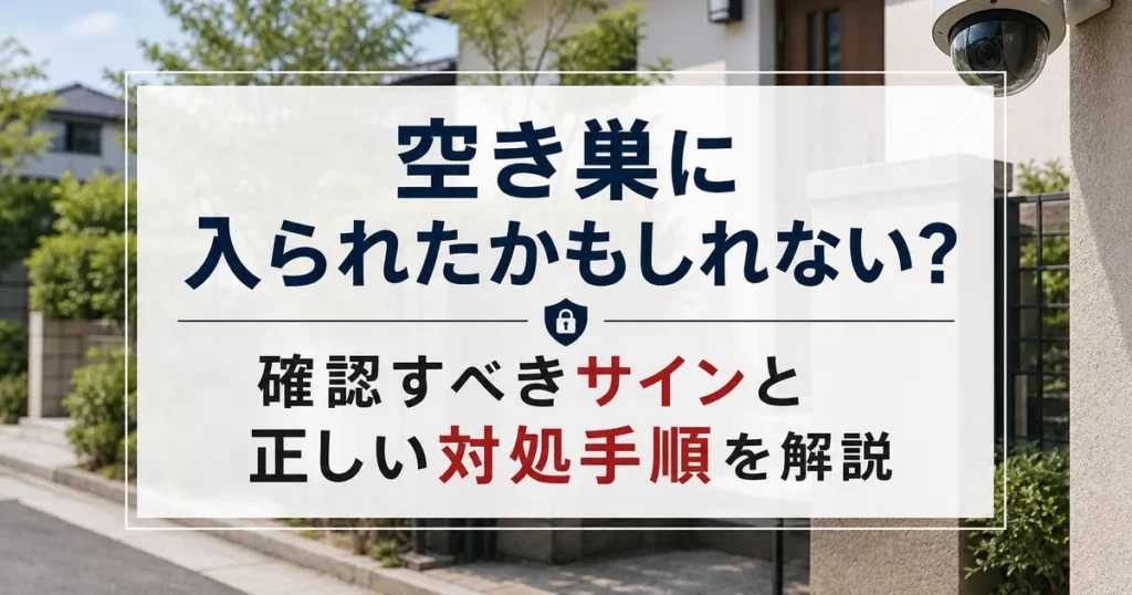 空き巣に入られたかもしれない？確認すべきサインと正しい対処手順を解説