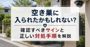空き巣に入られたかもしれない？確認すべきサインと正しい対処手順を解説