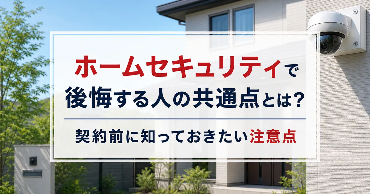 ホームセキュリティで後悔する人の共通点とは?契約前に知っておきたい注意点