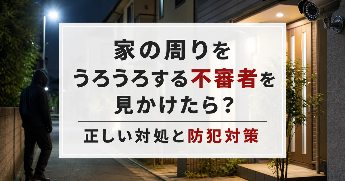 家の周りをうろうろする不審者を見かけたら？正しい対処と防犯対策