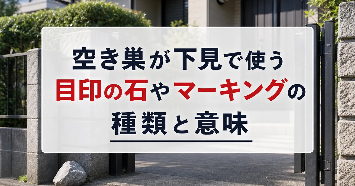 空き巣が下見で使う目印の石やマーキングの種類と意味
