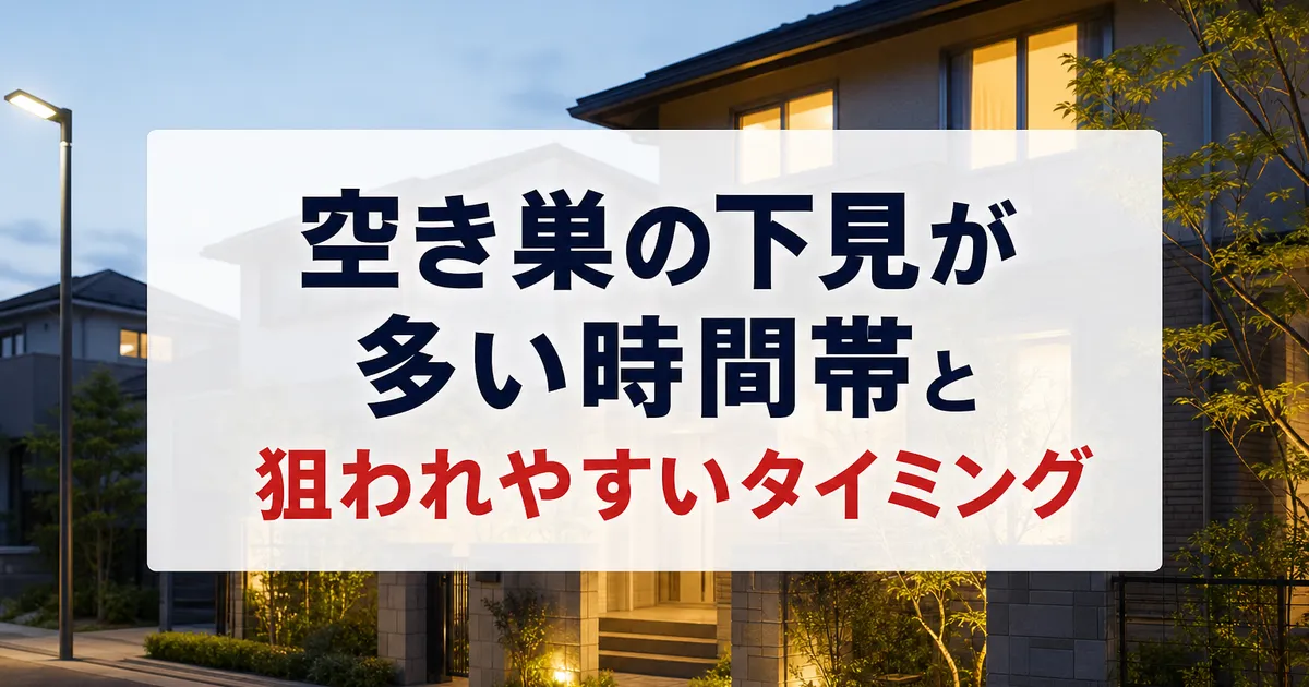空き巣の下見が多い時間帯と狙われやすいタイミング