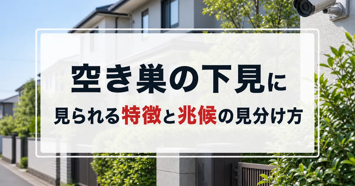 空き巣の下見に見られる特徴と兆候の見分け方