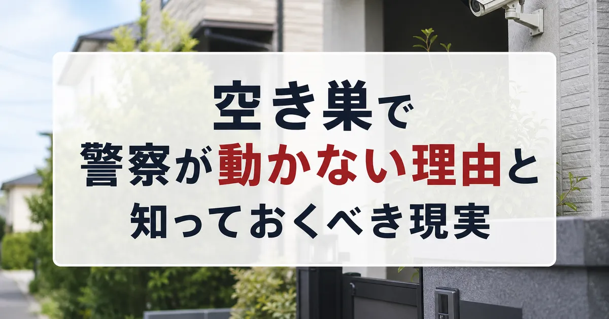 空き巣で警察が動かないと感じる理由と知っておくべきこと