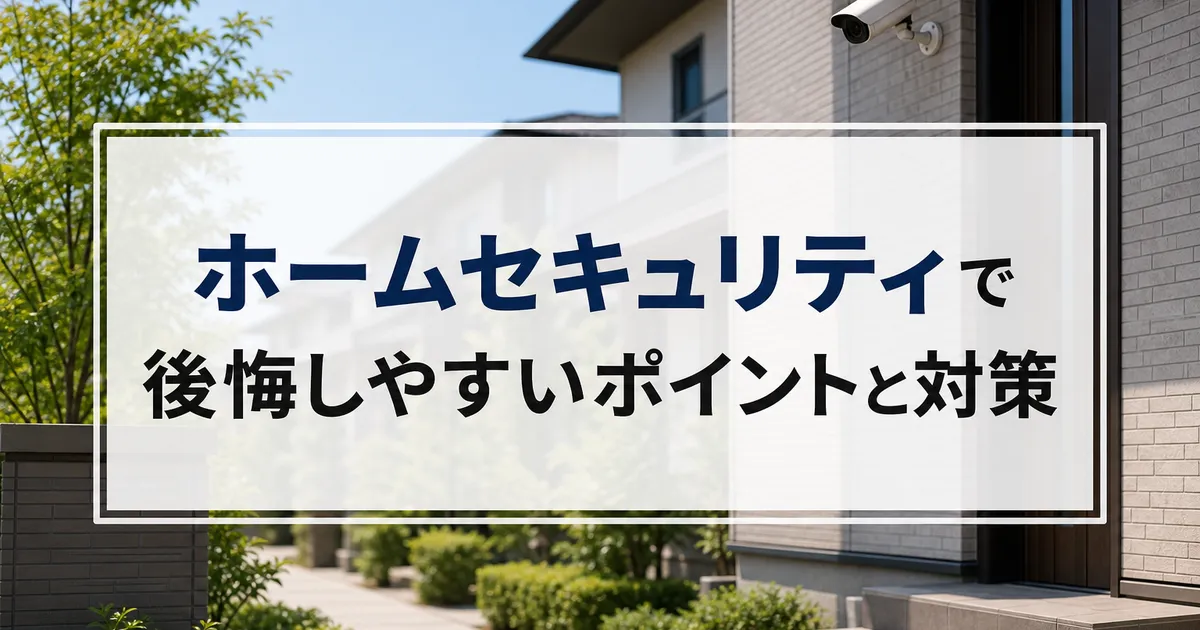 ホームセキュリティで後悔しやすいポイントと対策