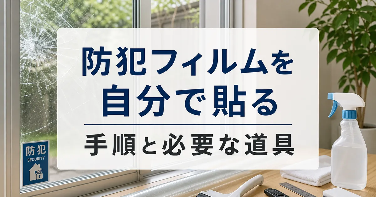 防犯フィルムを自分で貼る手順と必要な道具