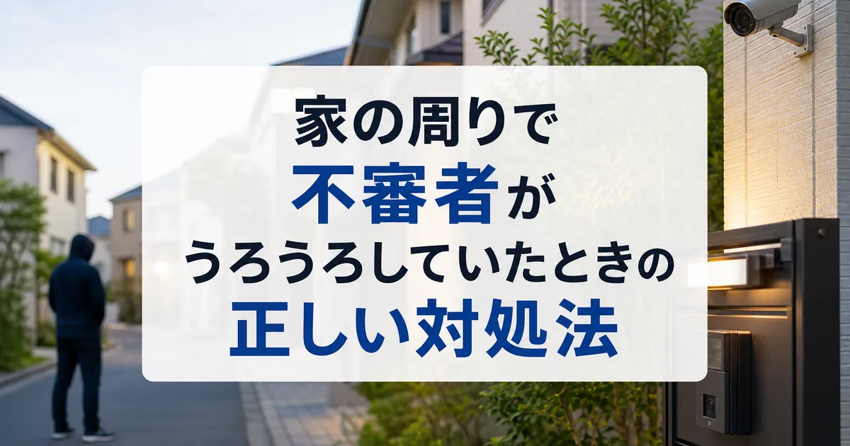 家の周りで不審者がうろうろしていたときの正しい対処法
