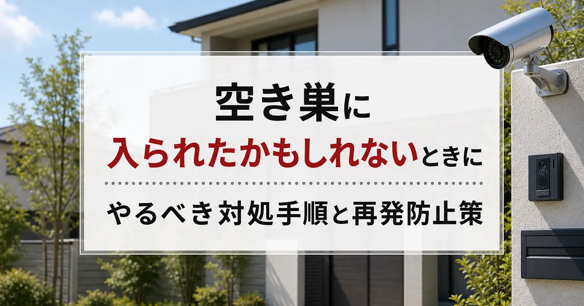 空き巣に入られたかもしれないときにやるべき対処手順と再発防止策