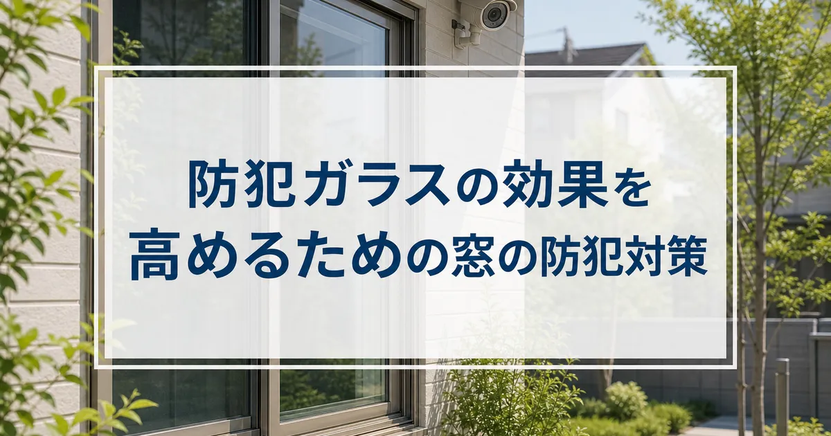 防犯ガラスの効果を高めるための窓の防犯対策