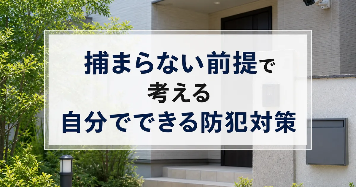 捕まらない前提で考える自分でできる防犯対策