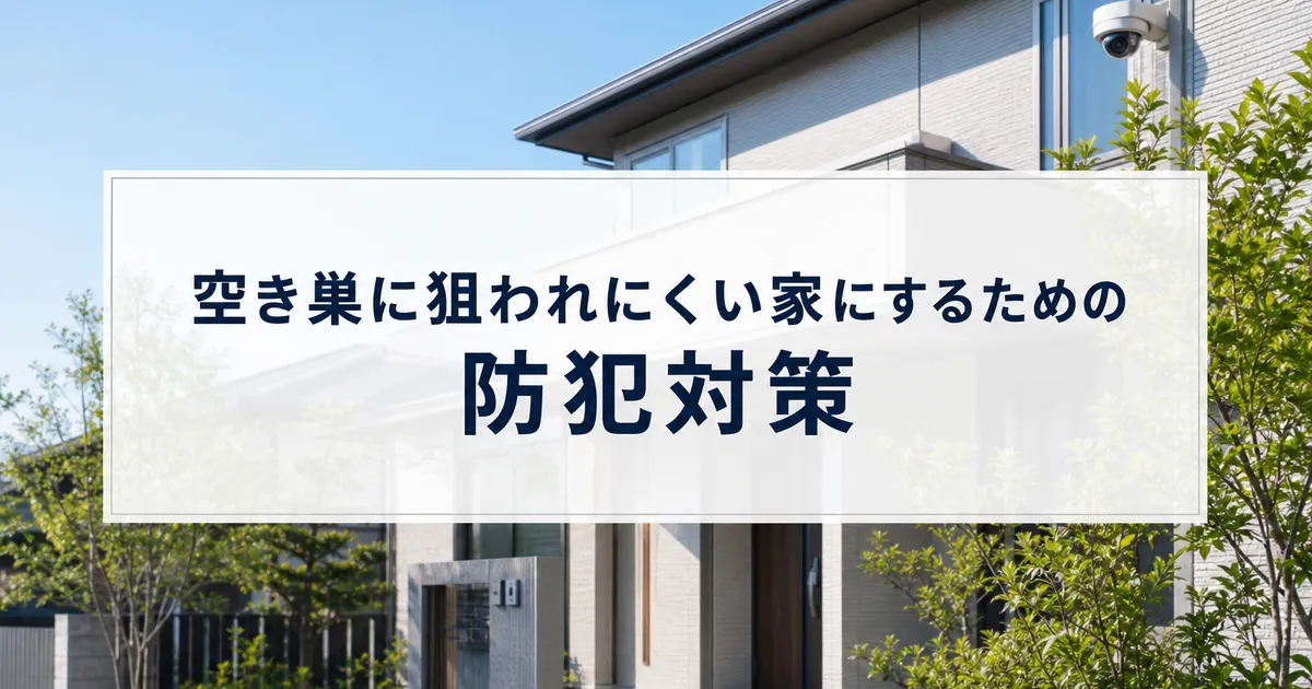 空き巣に狙われにくい家にするための防犯対策
