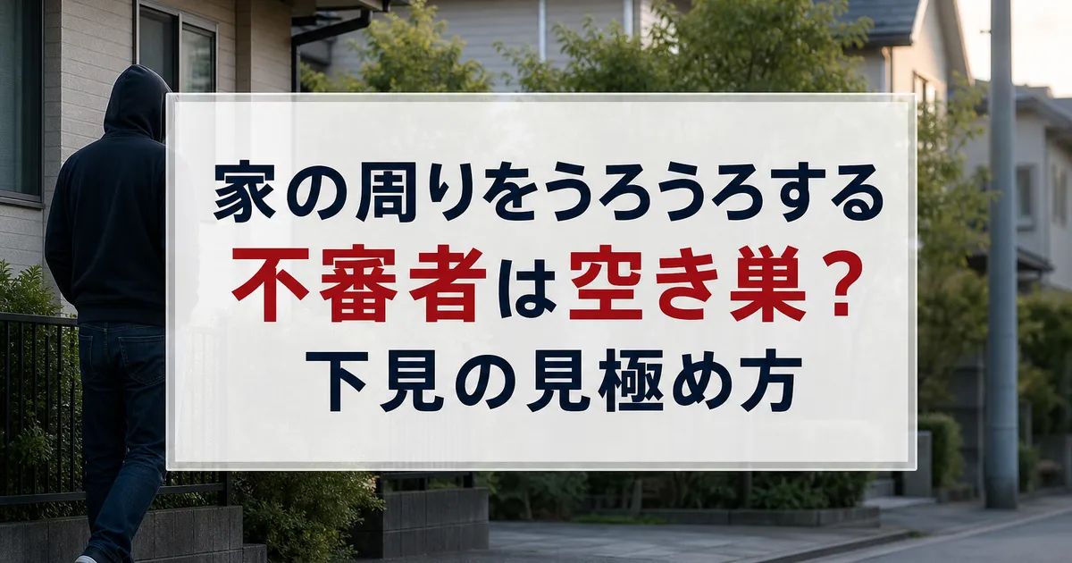 家の周りをうろうろする不審者は空き巣？下見の見極め方