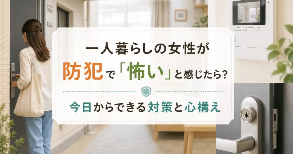 一人暮らしの女性が防犯で「怖い」と感じたら？今日からできる対策と心構え
