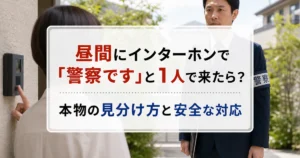 昼間にインターホンで「警察です」と1人で来たら？本物の見分け方と安全な対応