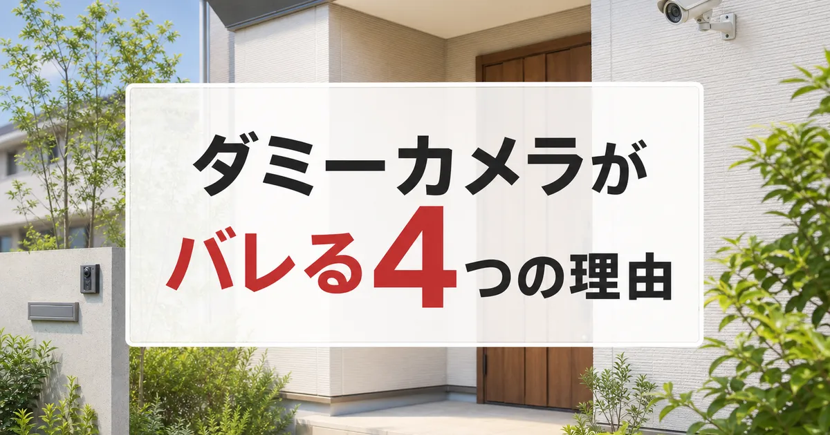 ダミーカメラがバレる4つの理由