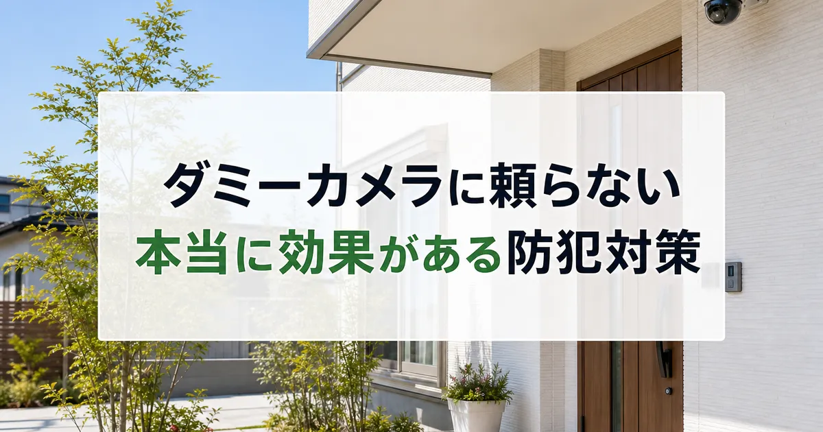 ダミーカメラに頼らない本当に効果がある防犯対策