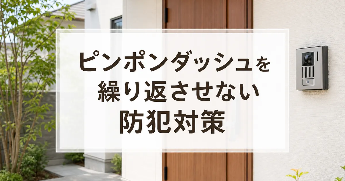 ピンポンダッシュを繰り返させない防犯対策