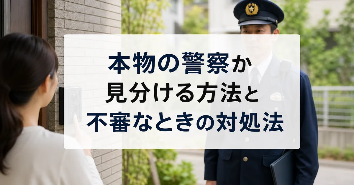 本物の警察か見分ける方法と不審なときの対処法