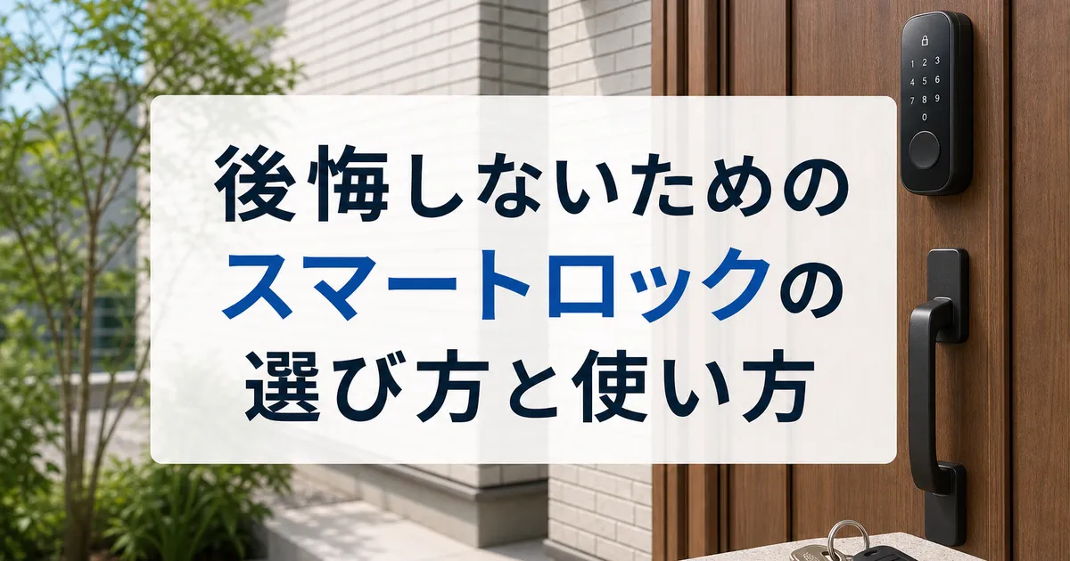 後悔しないためのスマートロックの選び方と使い方