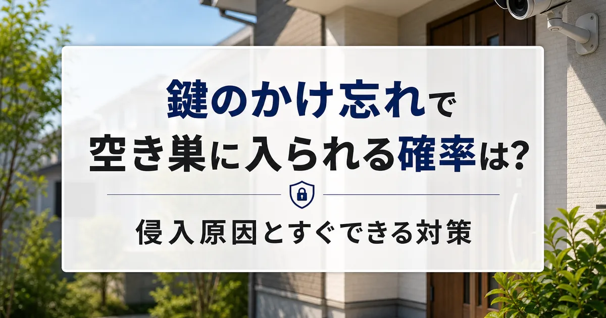 鍵のかけ忘れで空き巣に入られる確率は?侵入原因とすぐできる対策