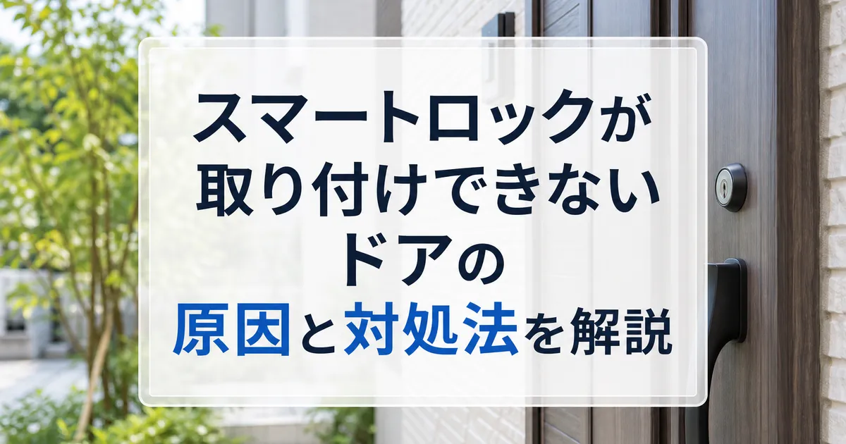 スマートロックが取り付けできないドアの原因と対処法を解説