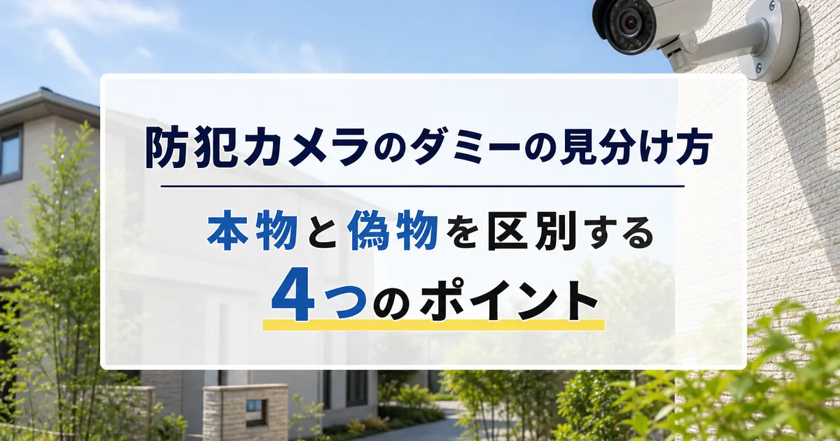 防犯カメラのダミーの見分け方|本物と偽物を区別する4つのポイント