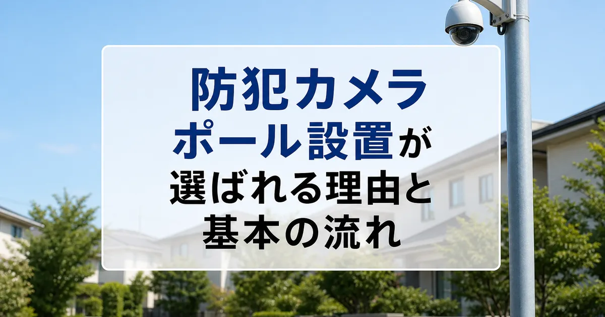 防犯カメラ ポール設置が選ばれる理由と基本の流れ