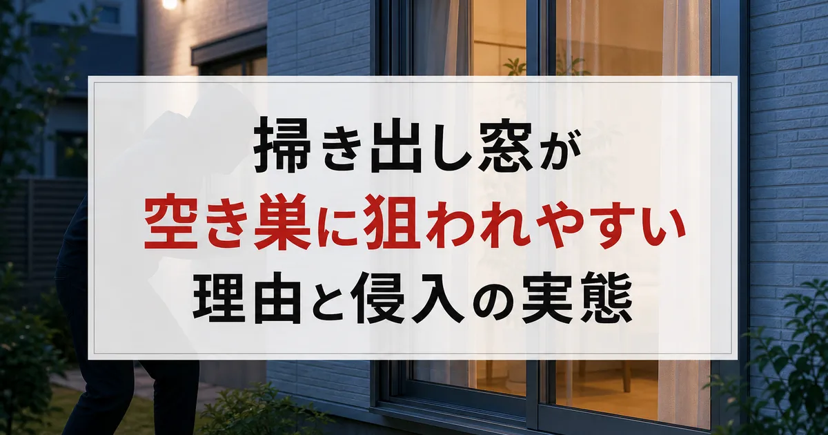 掃き出し窓が空き巣に狙われやすい理由と侵入の実態