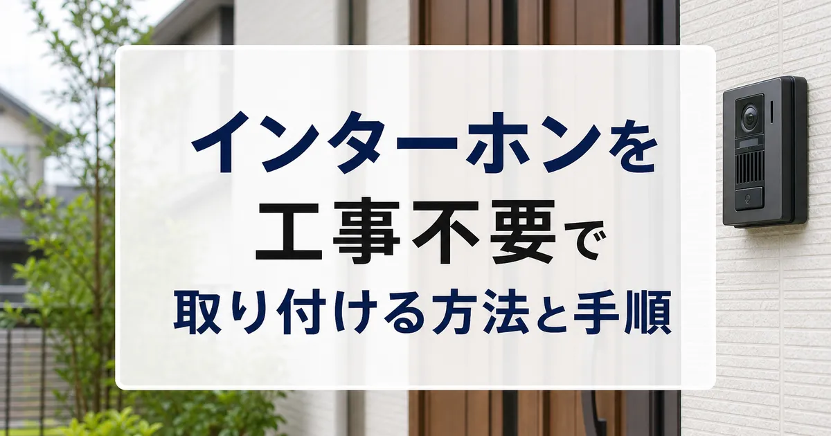 インターホンを工事不要で取り付ける方法と手順