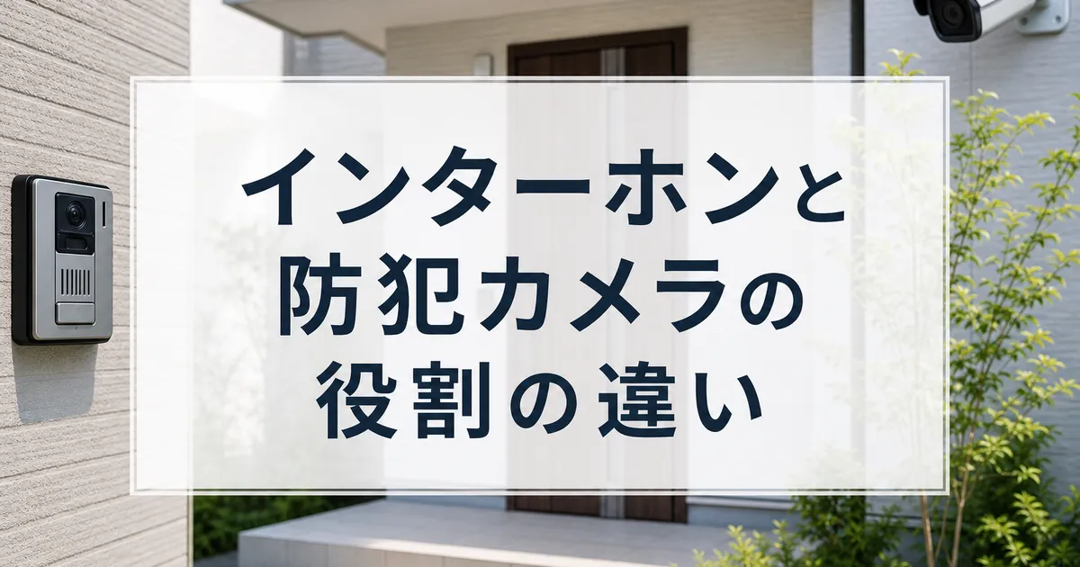 インターホンと防犯カメラの役割の違い