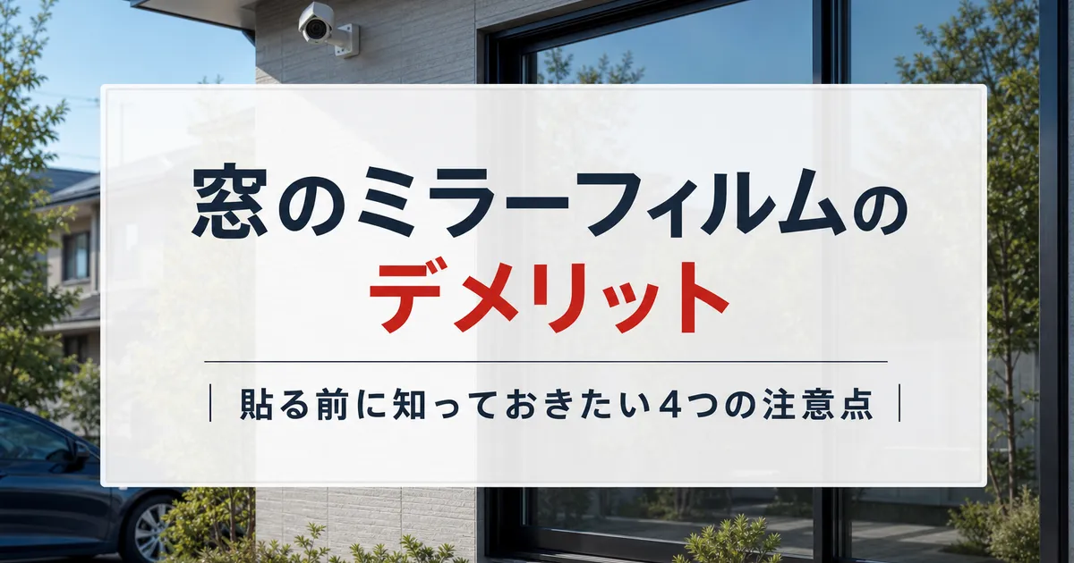 窓のミラーフィルムのデメリット｜貼る前に知っておきたい4つの注意点