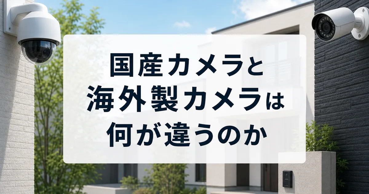 国産カメラと海外製カメラは何が違うのか