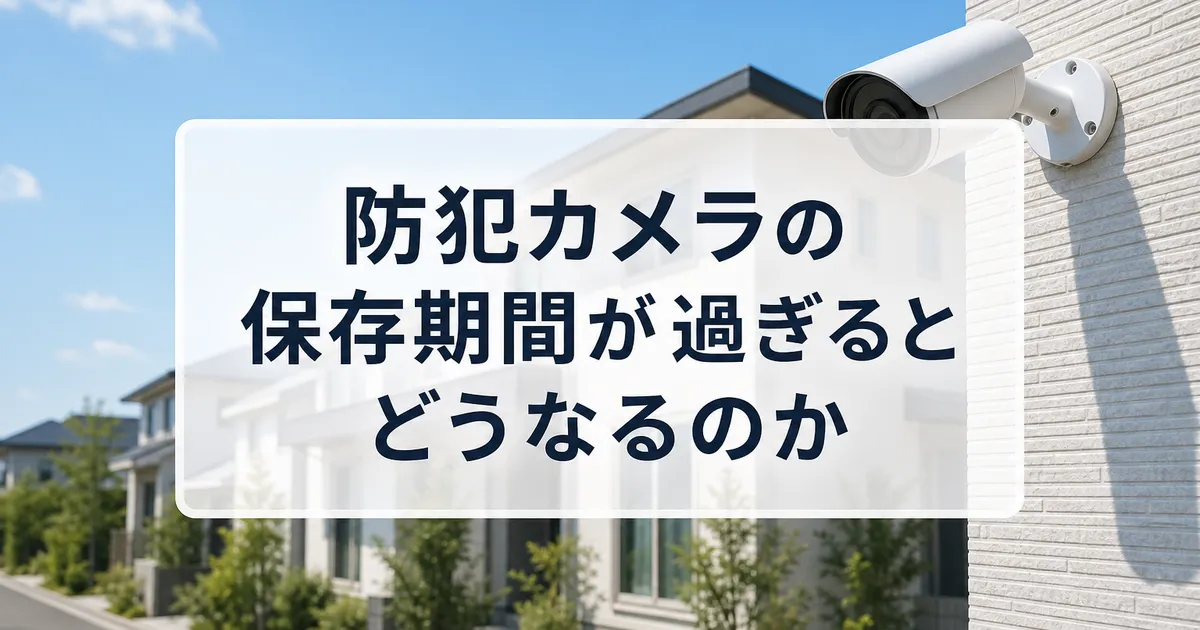防犯カメラの保存期間が過ぎるとどうなるのか