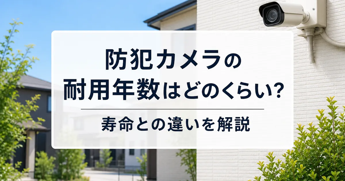 防犯カメラの耐用年数はどのくらい？寿命との違いを解説