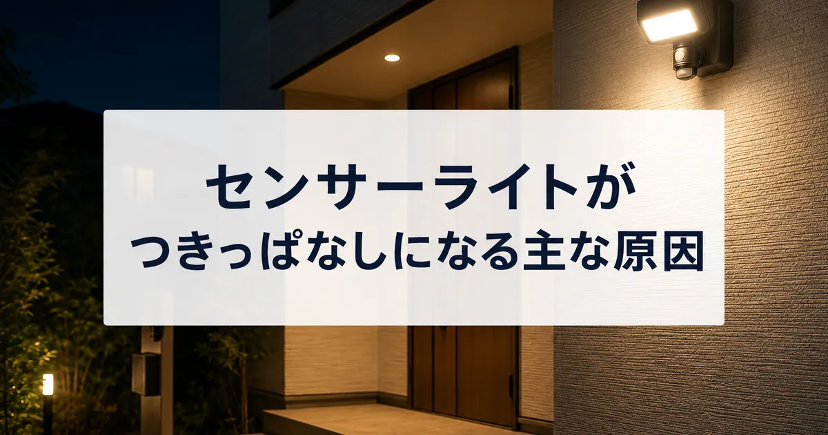 センサーライトがつきっぱなしになる主な原因