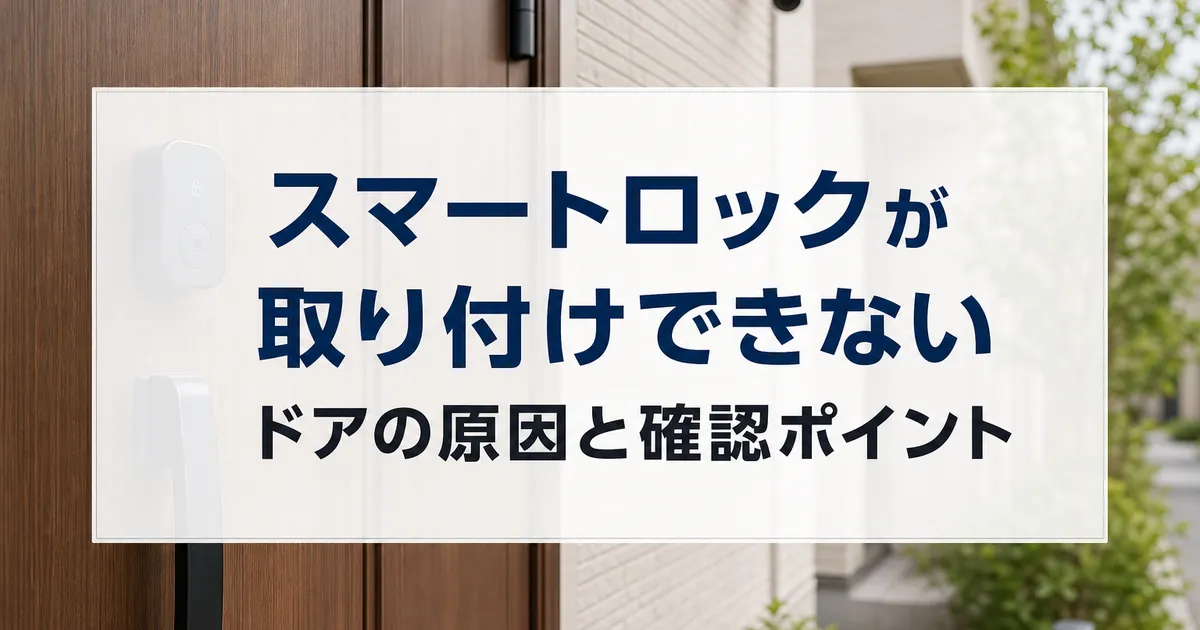スマートロックが取り付けできないドアの原因と確認ポイント