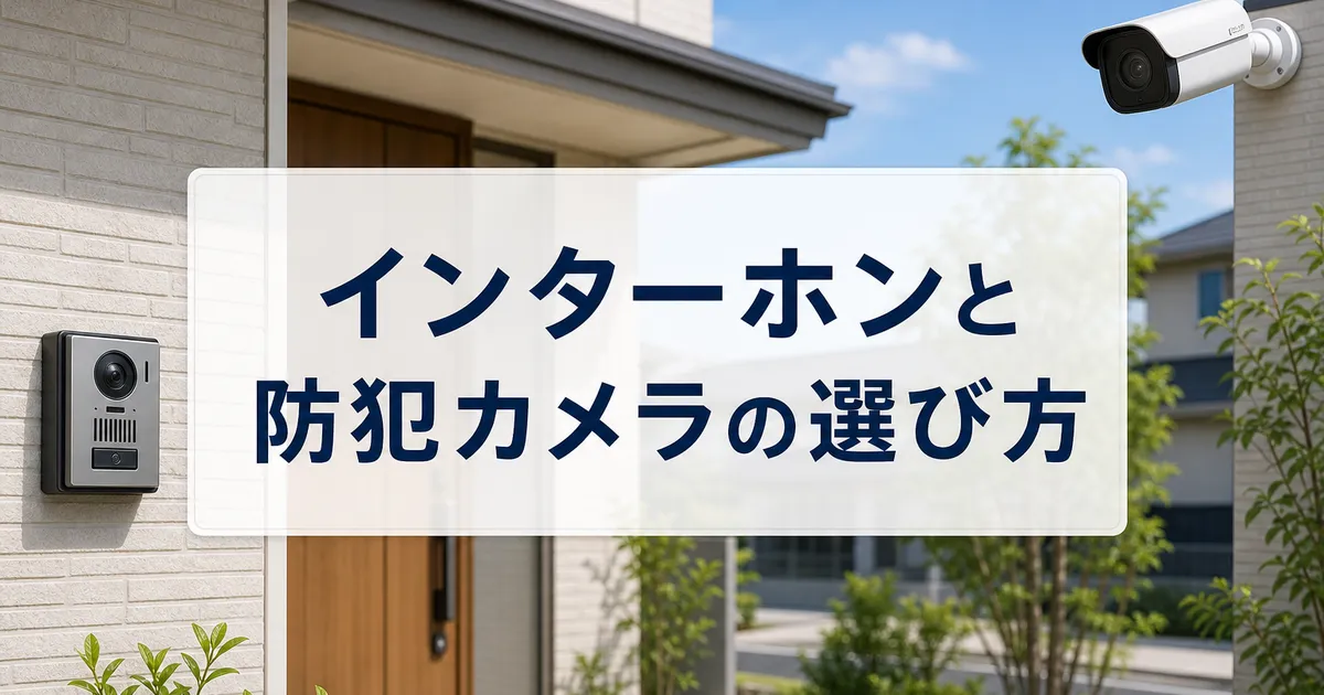インターホンと防犯カメラの選び方