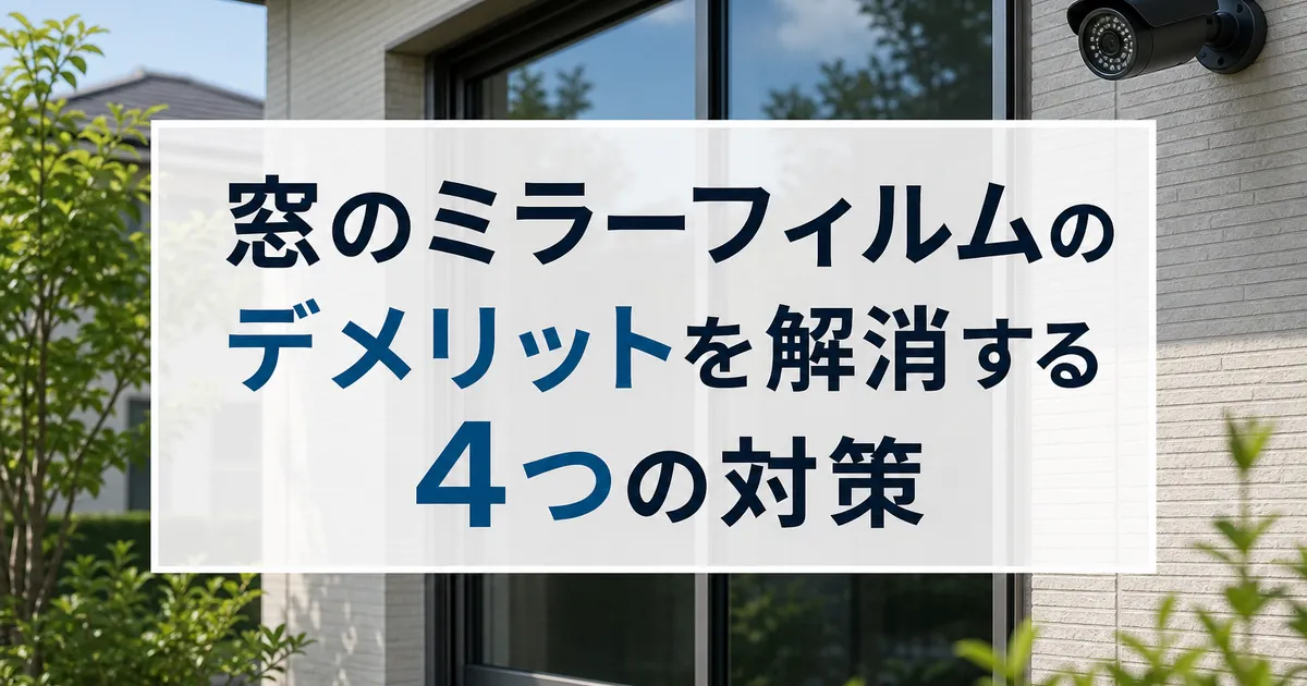窓のミラーフィルムのデメリットを解消する4つの対策