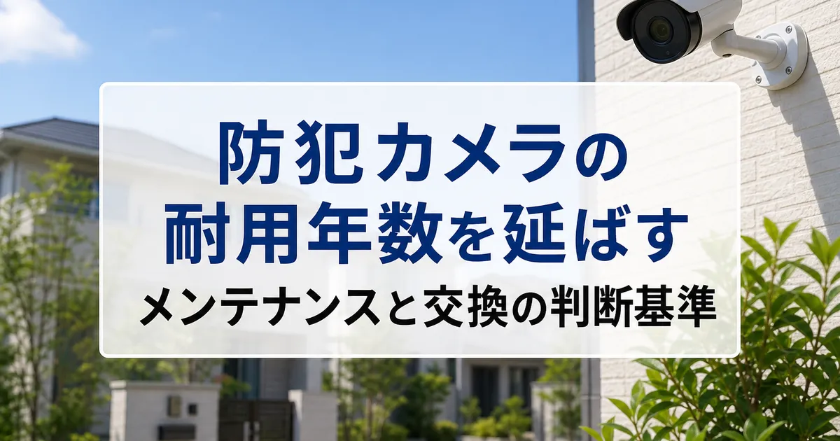 防犯カメラの耐用年数を延ばすメンテナンスと交換の判断基準